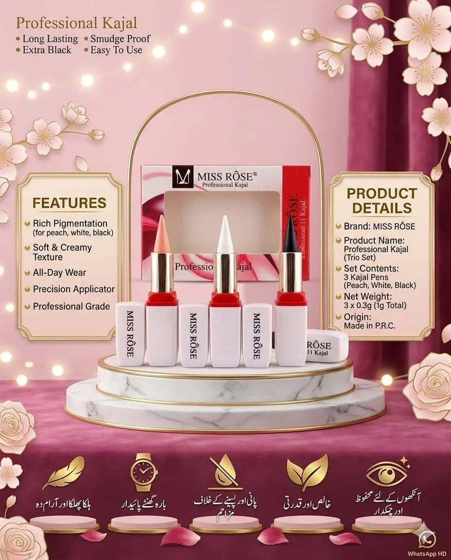 MISS ROSE Professional Kajal Trio Set
