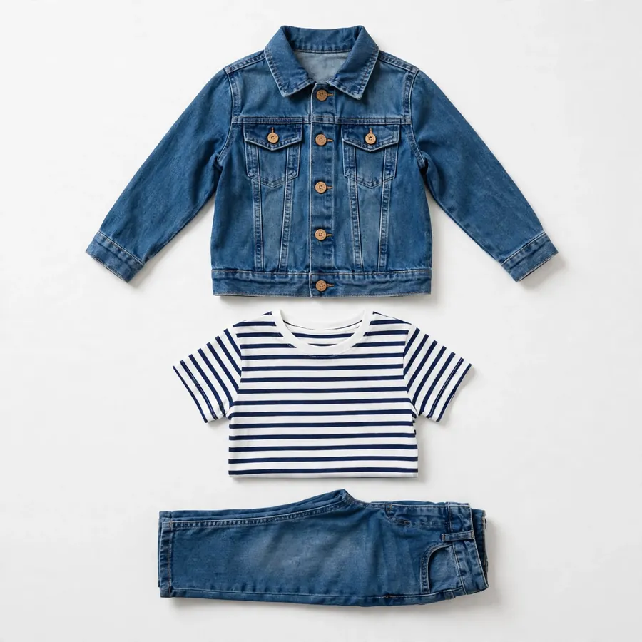Kids Denim Outfit Set