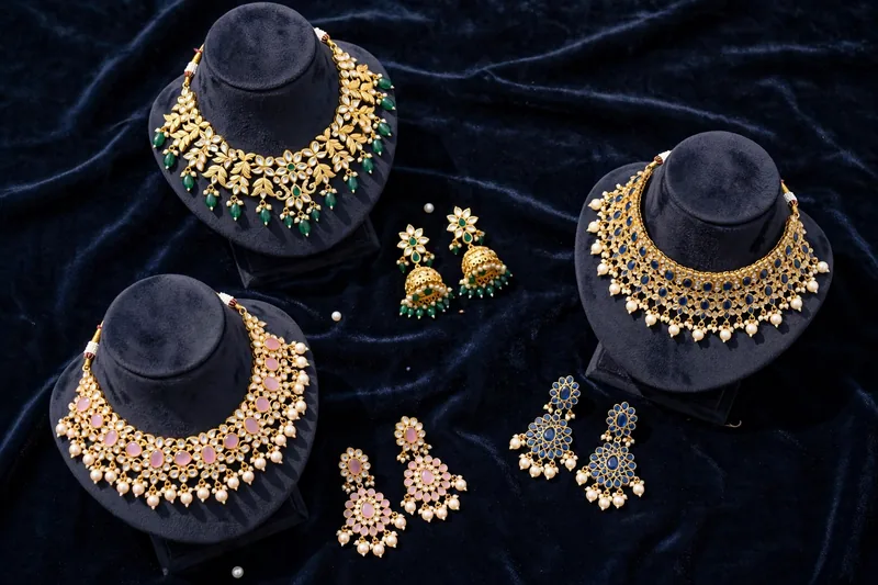 [Demo] Gold-Plated Artificial Jhumka Set — Sample
