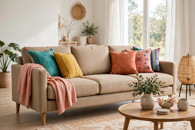 [Demo] Three-Seater Fabric Sofa — Sample