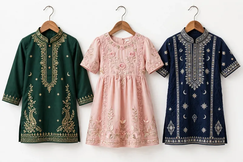 [Demo] Girls' Embroidered Eid Dress — Sample