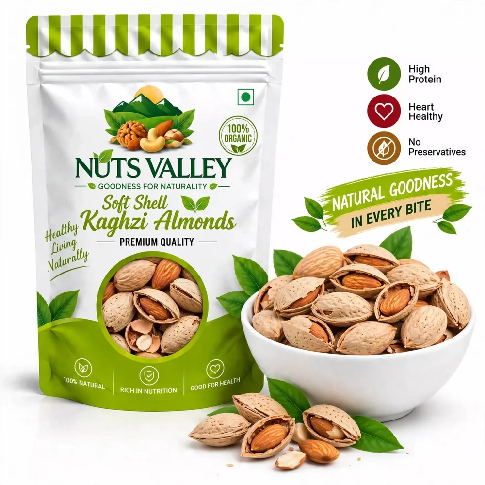 Soft Shell Almonds 250gm Australia Badam Kaghzi
