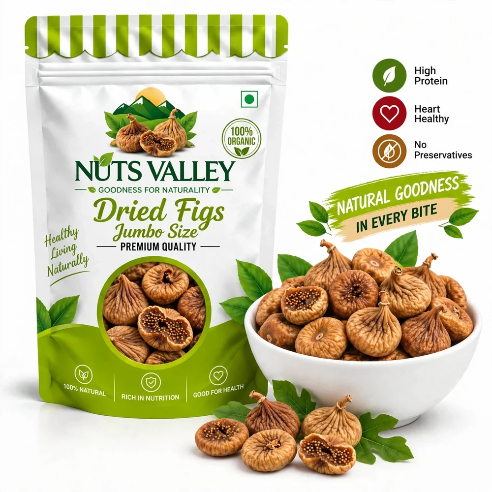 Dried Figs Jumbo Size Organic Color 250gm