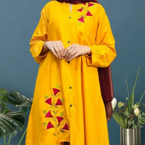 Elegant Mustard 3-Piece Lawn Set | Stylish & Comfortable