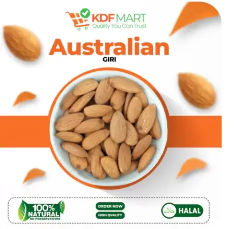 KDF Australian Almonds (Badam Giri) - 250gm Pack