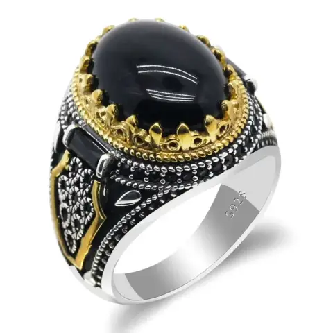Classic Men's Open Ring Copper Vintage Two Color Elegant Personality Party Jewel